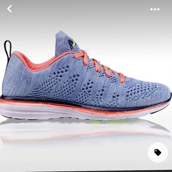 Apl Techloom Glacier Blue and Coral Sneakers - Picture 8 of 8